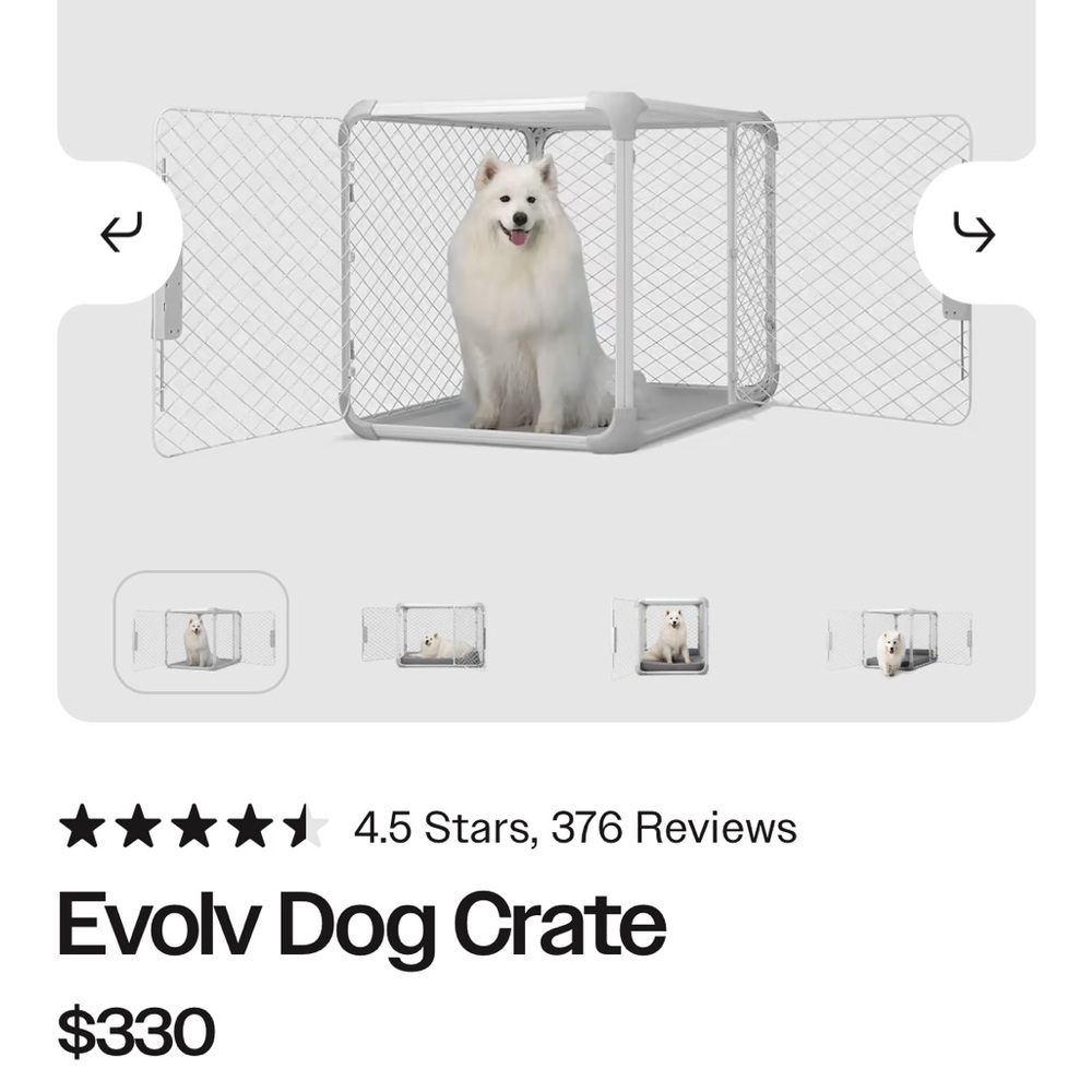 DIGGS Evolv Modern Dog Crate (L)